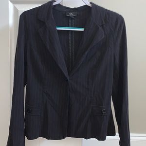 Black with red stripe blazer